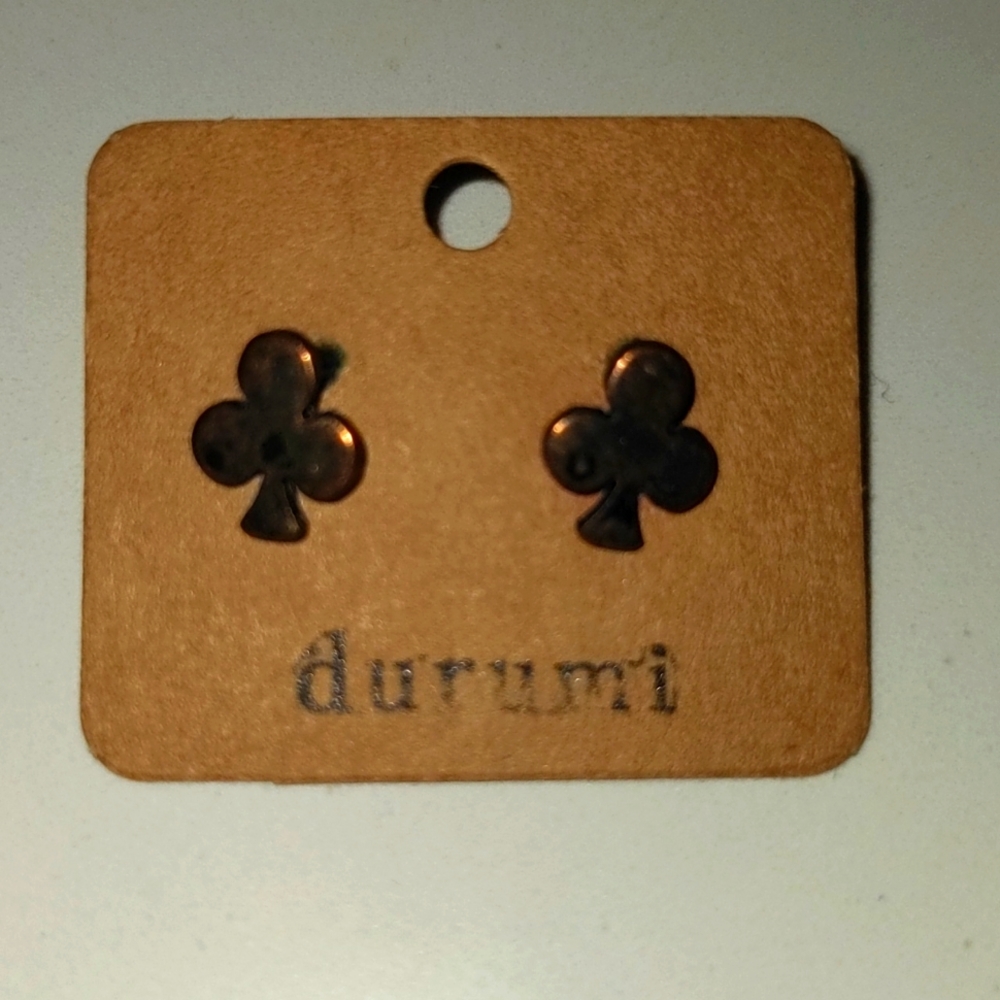 Copper clover earrings NWT